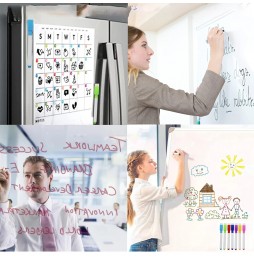 Markery Pisaki Mazaki Suchościeralne do Tablic Zmywalne z Gumką i Magnesem 12 sztuk