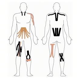 Taśma Kinezjologiczna Kinesio Tape Tejp Wodoodporna 5mx5cm Taping Sport Rehabilitacja Fitness Siłownia