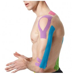 Taśma Kinezjologiczna Kinesio Tape Tejp Wodoodporna 5mx5cm Taping Sport Rehabilitacja Fitness Siłownia