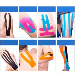 Taśma Kinezjologiczna Kinesio Tape Tejp Wodoodporna 5mx5cm Taping Sport Rehabilitacja Fitness Siłownia