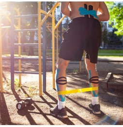Taśma Kinezjologiczna Kinesio Tape Tejp Wodoodporna 5mx5cm Taping Sport Rehabilitacja Fitness Siłownia