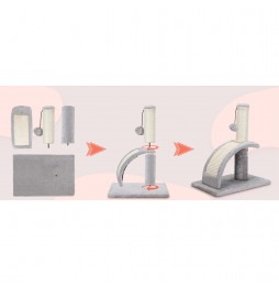 Drapak dla Kota Legowisko Pluszowe Słupek do Drapania Zabawka Piłeczka