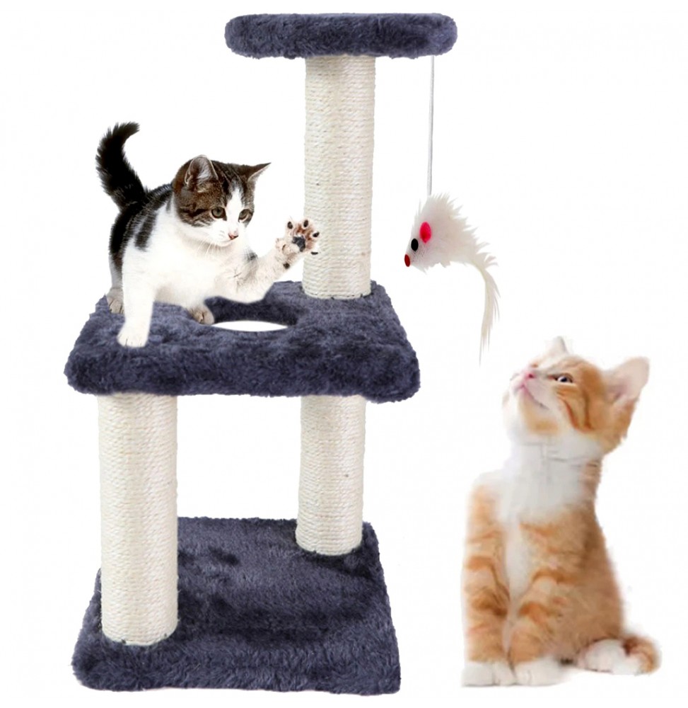 Drapak dla Kota Słupek Sizalowy Zabawka Myszka Legowisko dla Kotów Kotka