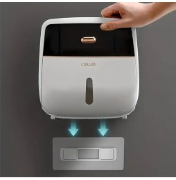 Pojemnik na Papier Toaletowy z Szufladką i Półką Uchwyt Dozownik Dyspenser ze Schowkiem