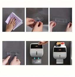 Pojemnik na Papier Toaletowy z Szufladką i Półką Uchwyt Dozownik Dyspenser ze Schowkiem