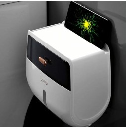 Pojemnik na Papier Toaletowy z Szufladką i Półką Uchwyt Dozownik Dyspenser ze Schowkiem