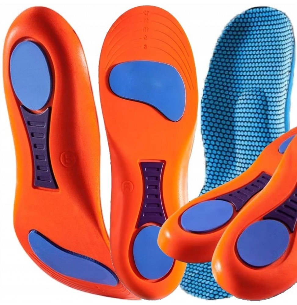 Wkładki do Butów Sportowe Ortopedyczne Amortyzujące Memory Foam 43–45