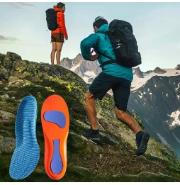 Wkładki do Butów Sportowe Ortopedyczne Amortyzujące Memory Foam 43–45