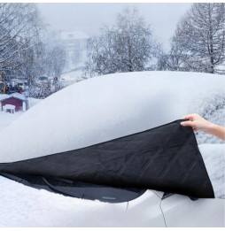 Mata Przeciwszronowa Całoroczna Pokrowiec na Szybę Samochodu Antyszronowy 235×110 cm Kieszenie na Lusterka