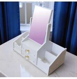 Szkatułka na Biżuterię Toaletka z Lusterkiem Organizer na Kosmetyki Szuflady
