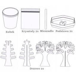 Hodowla Kryształów Zestaw Edukacyjny Eksperyment Kryształowe Drzewka