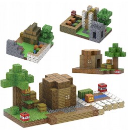 Klocki Magnetyczne Konstrukcyjne Piksele 3D Kwadratowe Budowlane Bloki 192el + 6 figurek