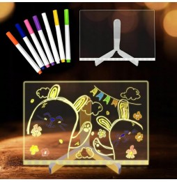 Tablica LED Magiczna Podświetlana do Rysowania Świecąca Zabawka dla Dzieci