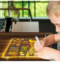 Tablica LED Magiczna Podświetlana do Rysowania Świecąca Zabawka dla Dzieci