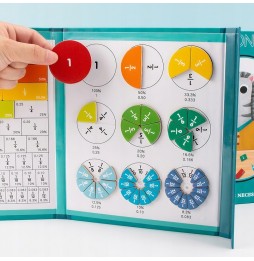 Książka Edukacyjna Nauka Ułamków Magnetyczna Zabawka Edukacyjna Matematyczna dla Dzieci