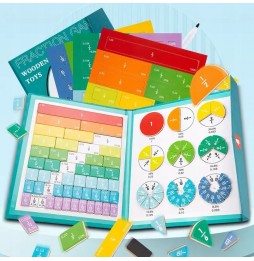 Książka Edukacyjna Nauka Ułamków Magnetyczna Zabawka Edukacyjna Matematyczna dla Dzieci