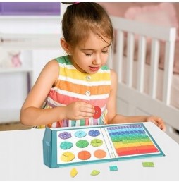Książka Edukacyjna Nauka Ułamków Magnetyczna Zabawka Edukacyjna Matematyczna dla Dzieci