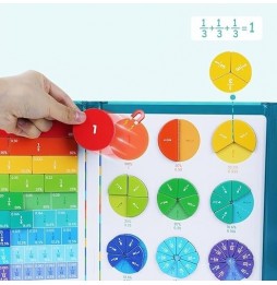 Książka Edukacyjna Nauka Ułamków Magnetyczna Zabawka Edukacyjna Matematyczna dla Dzieci