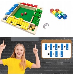 Gra Planszowa Zamknij Pudełko Shut The Box Gra w Kości Logiczna Edukacyjna