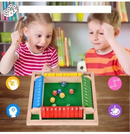 Gra Planszowa Zamknij Pudełko Shut The Box Gra w Kości Logiczna Edukacyjna