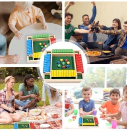 Gra Planszowa Zamknij Pudełko Shut The Box Gra w Kości Logiczna Edukacyjna