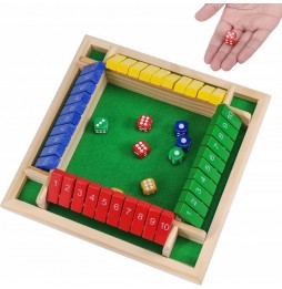 Gra Planszowa Zamknij Pudełko Shut The Box Gra w Kości Logiczna Edukacyjna