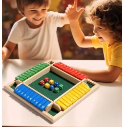 Gra Planszowa Zamknij Pudełko Shut The Box Gra w Kości Logiczna Edukacyjna