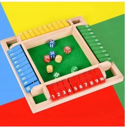 Gra Planszowa Zamknij Pudełko Shut The Box Gra w Kości Logiczna Edukacyjna
