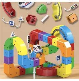 Elektryczna Kolejka Klocki Magnetyczne Tor Pociąg Antygrawitacyjny