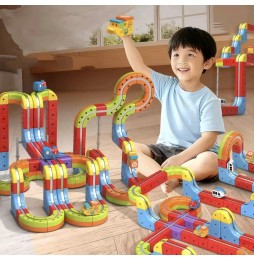 Elektryczna Kolejka Klocki Magnetyczne Tor Pociąg Antygrawitacyjny