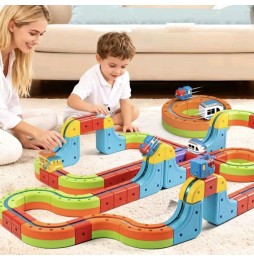 Elektryczna Kolejka Klocki Magnetyczne Tor Pociąg Antygrawitacyjny