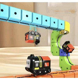 Elektryczna Kolejka Klocki Magnetyczne Tor Pociąg Antygrawitacyjny