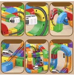 Elektryczna Kolejka Klocki Magnetyczne Tor Pociąg Antygrawitacyjny