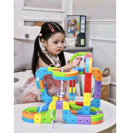 Elektryczna Kolejka Klocki Magnetyczne Tor Pociąg Antygrawitacyjny