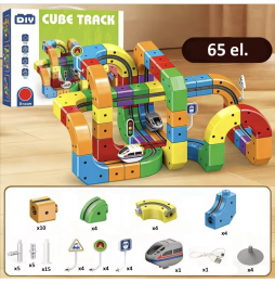 Elektryczna Kolejka Klocki Magnetyczne Tor Pociąg Antygrawitacyjny