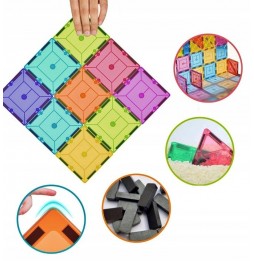 Klocki Magnetyczne 130el Konstrukcyjne Edukacyjne Zestaw 3D