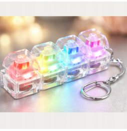 Klawiatura LED Brelok Antystresowy Klikacz Fidget Switch Rgb Kliker