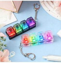 Klawiatura LED Brelok Antystresowy Klikacz Fidget Switch Rgb Kliker