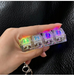 Klawiatura LED Brelok Antystresowy Klikacz Fidget Switch Rgb Kliker