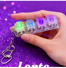 Klawiatura LED Brelok Antystresowy Klikacz Fidget Switch Rgb Kliker