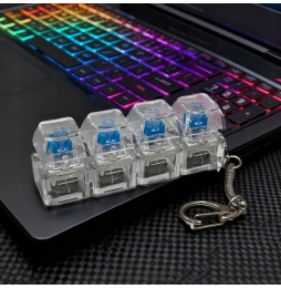 Klawiatura LED Brelok Antystresowy Klikacz Fidget Switch Rgb Kliker