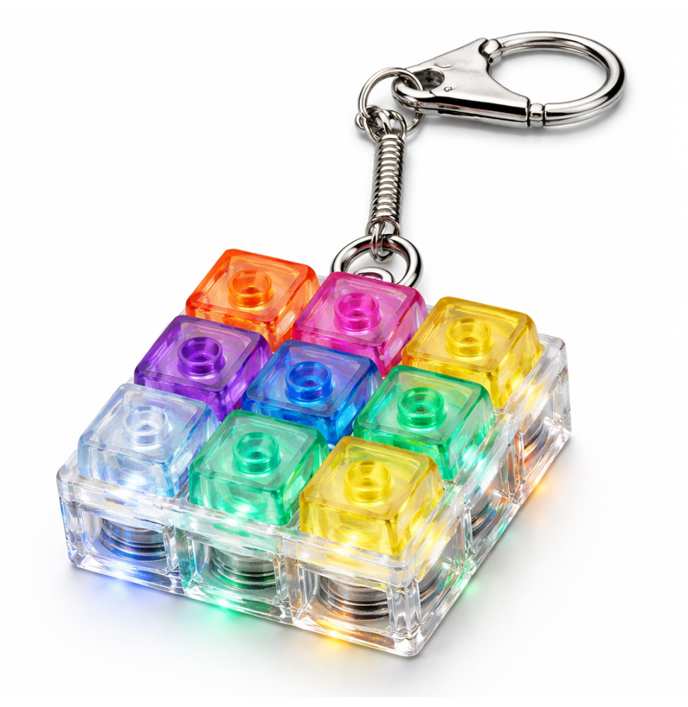 Klawiatura Mechaniczna LED Klikacz Antystresowy Brelok Fidget Switch Kliker