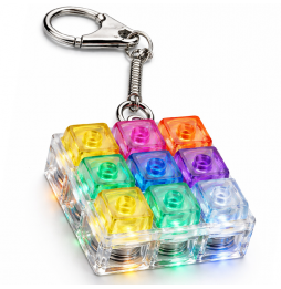 Klawiatura Mechaniczna LED Klikacz Antystresowy Brelok Fidget Switch Kliker