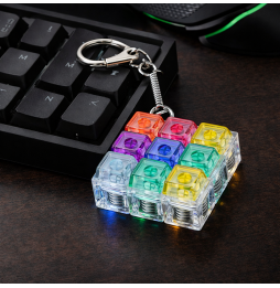 Klawiatura Mechaniczna LED Klikacz Antystresowy Brelok Fidget Switch Kliker