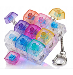 Klawiatura Mechaniczna LED Klikacz Antystresowy Brelok Fidget Switch Kliker