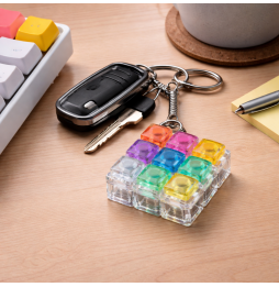 Klawiatura Mechaniczna LED Klikacz Antystresowy Brelok Fidget Switch Kliker