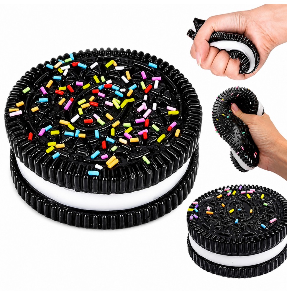 Mochi Squishy OREO Gniotek Antystresowy 10 cm Sensoryczne Ciastko do Ściskania