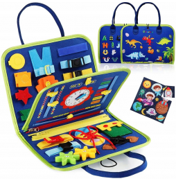 Tablica Manipulacyjna Sensoryczna Montessori Edukacyjna Walizka XXL dla dzieci