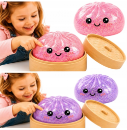 Gniotek Antystresowy Pieróg Squishy Dumpling Zabawka Sensoryczna Brokatowa