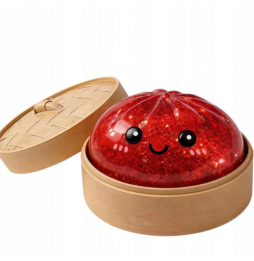 Gniotek Antystresowy Pieróg Squishy Dumpling Zabawka Sensoryczna Brokatowa